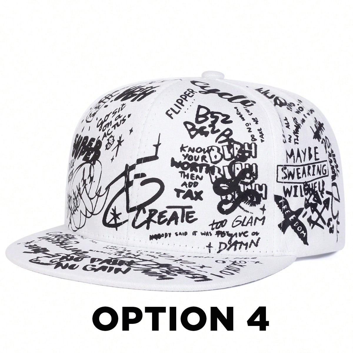 Men's 88 Colorful Graffiti Hip Hop Snapback Mesh Cap