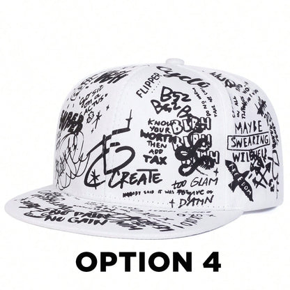 Men's 88 Colorful Graffiti Hip Hop Snapback Mesh Cap