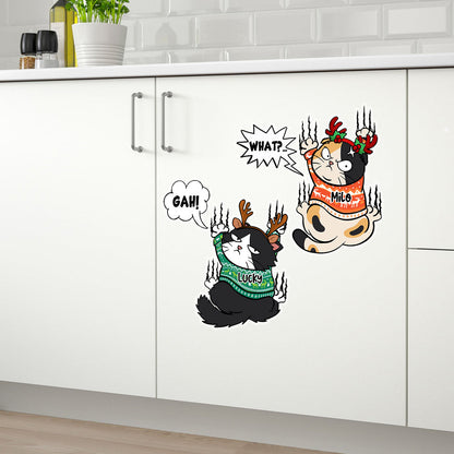 Gift For Cat Lover, Personalized Decal Plastic Decal, Christmas Gift EEA