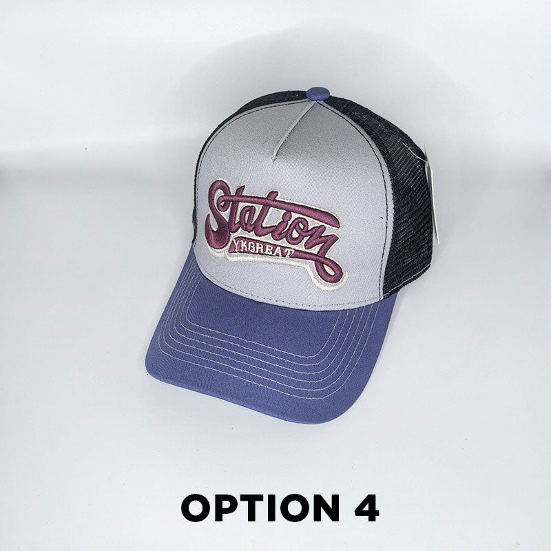 Motorcycle Hip-Hop Embroidered Mesh Baseball Cap