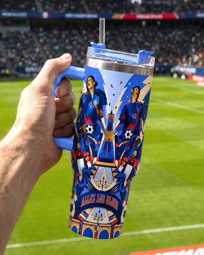 Allez Les Bleus Soccer Tumbler Mug 40oz