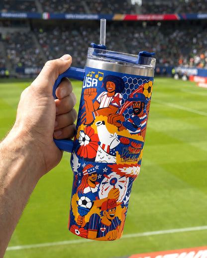 USA Sports Fan Tumbler Stainless Steel