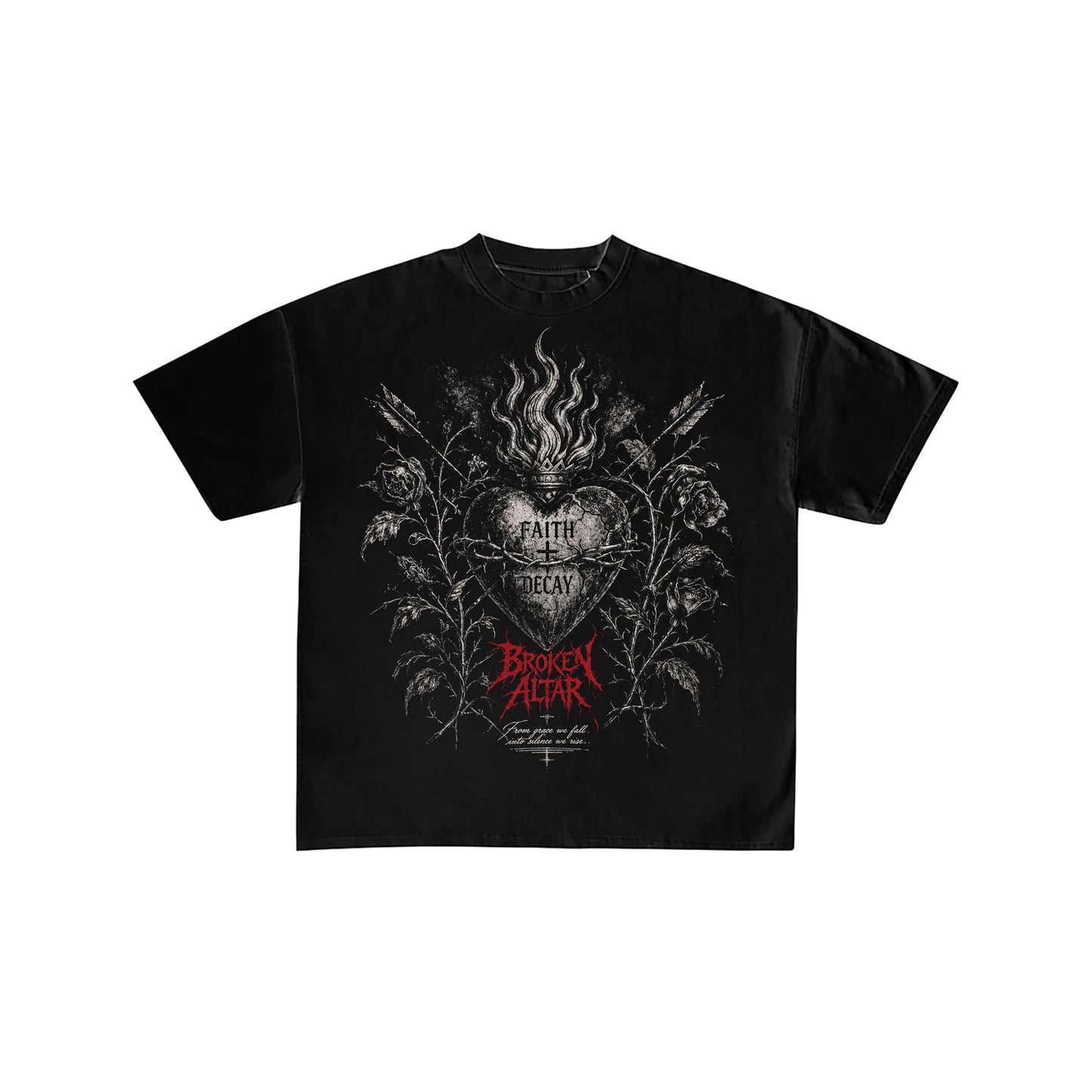 Broken Altar Faith and Decay Gothic Graphic Tee