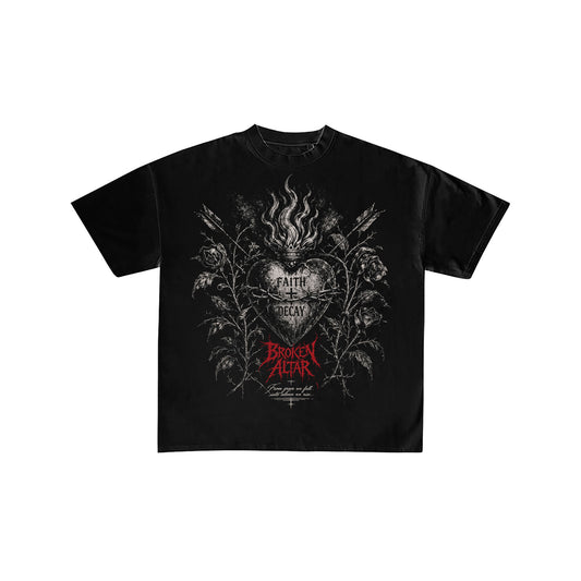 Broken Altar Faith and Decay Gothic Graphic Tee
