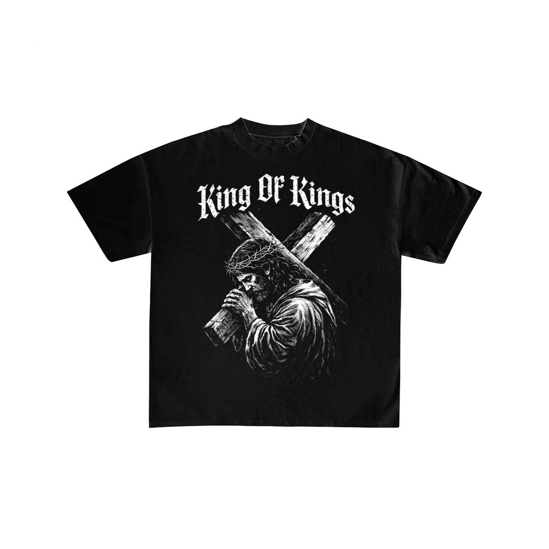 King Of Kings Jesus Carrying Cross Oversized Tee