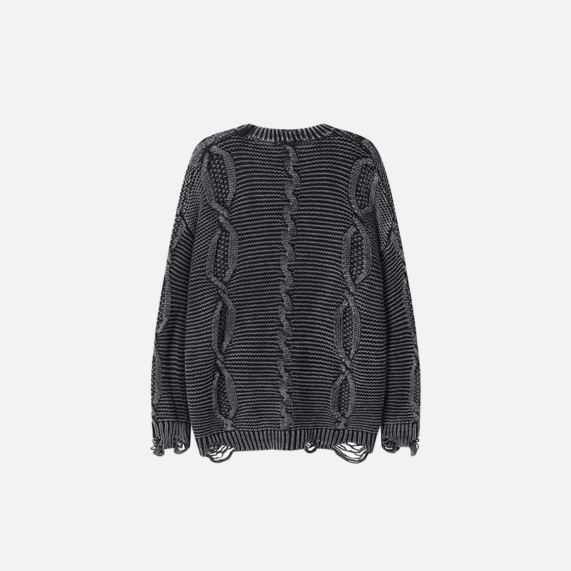 Twisted Cable Knit Sweater