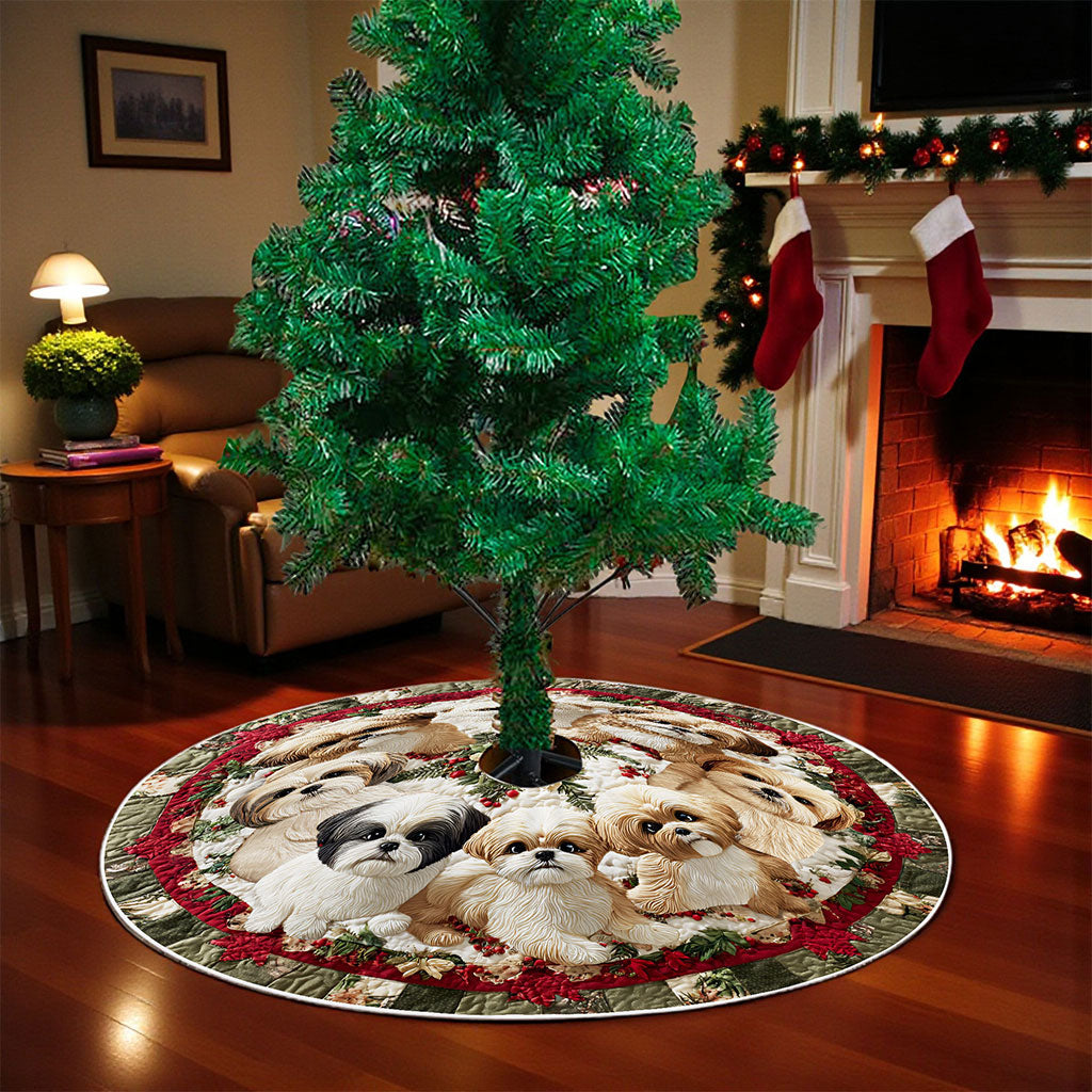 Shih Tzu Christmas Tree skirt UKPY5051102