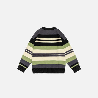 Retro Multi-Stripe Sweater