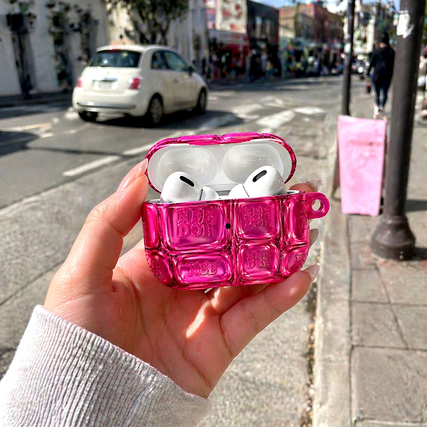 Pink NeeDoh Bubble AirPod Case