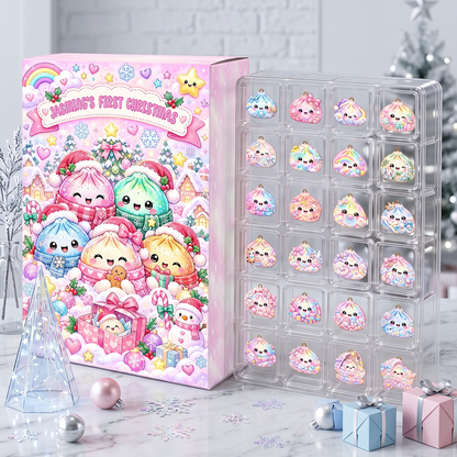 Dumpling First Christmas Advent Calendar 2026 - 24 Day Spirits Countdown, Acrylic Charms Blind Box - Gift For Family