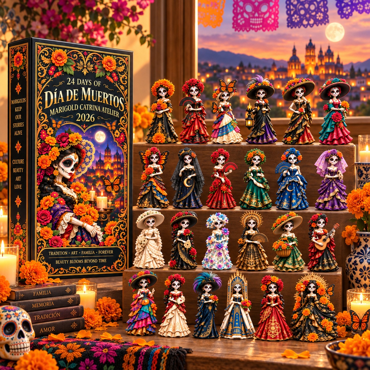 24 Days of Day of the Dead Marigold Catrina Atelier - Advent Calendar 2026