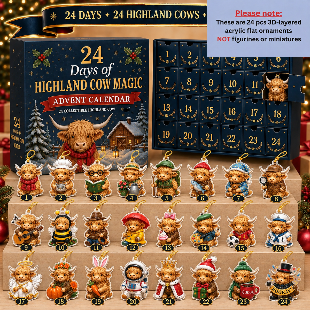 24-Day of Highland Cow Magic Advent Calendar