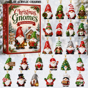 Christmas Gnomes Advent Calendar 2026 - 24-Day Festive Countdown, Acrylic Charms Blind Box - Gift For Family Members