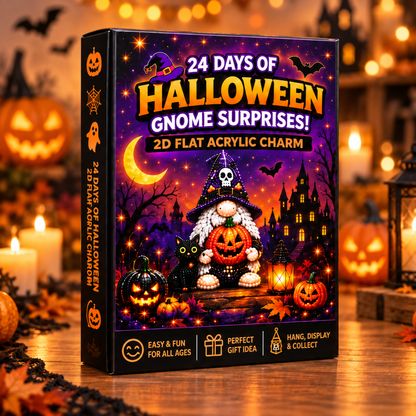 2026 Halloween Gnome Advent Calendar – 24 Days of Spooky Surprises, Cute Gnome Countdown with Halloween Treats, Fun Holiday Decor & Gift for Gnome Lovers