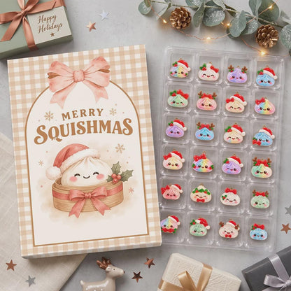 Dumpling Squishy Hunter Christmas Advent Calendar 2026 - 24 Day Spirits Countdown, Acrylic Charms Blind Box - Gift For Family