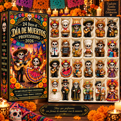 24 Days of Día de Muertos Professions 2026 – 24-Day Collectible Countdown Calendar with 24 Unique Profession Miniatures