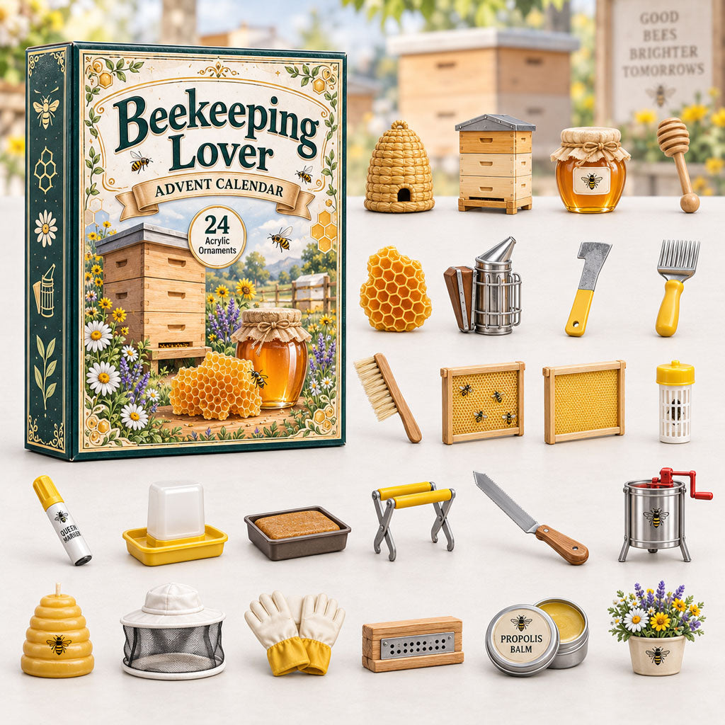 Beekeeping Lover Advent Calendar 2026 - 24-Day Festive Countdown, Acrylic Charms Blind Box - Gift For Outdoor Hobby Lovers