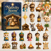 Nativity Scene Advent Calendar 2026 - 24-Day Festive Countdown, Acrylic Charms Blind Box - Gift For Family & Friends