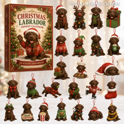 Christmas Chocolate Labrador Advent Calendar 2026 - 24-Day Festive Countdown, Acrylic Charms Blind Box - Gift For Labrador Lovers