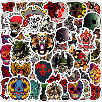 50 Pcs Skull Graffiti Stickers