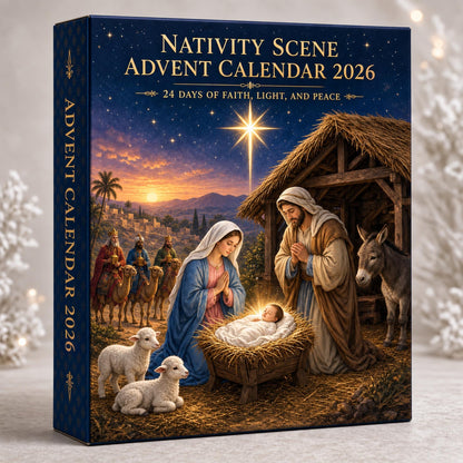 Nativity Advent Calendar 2026, 24 Day Christmas Countdown, Acrylic Nativity Ornaments, Christian Christmas Gift for Kids & Family