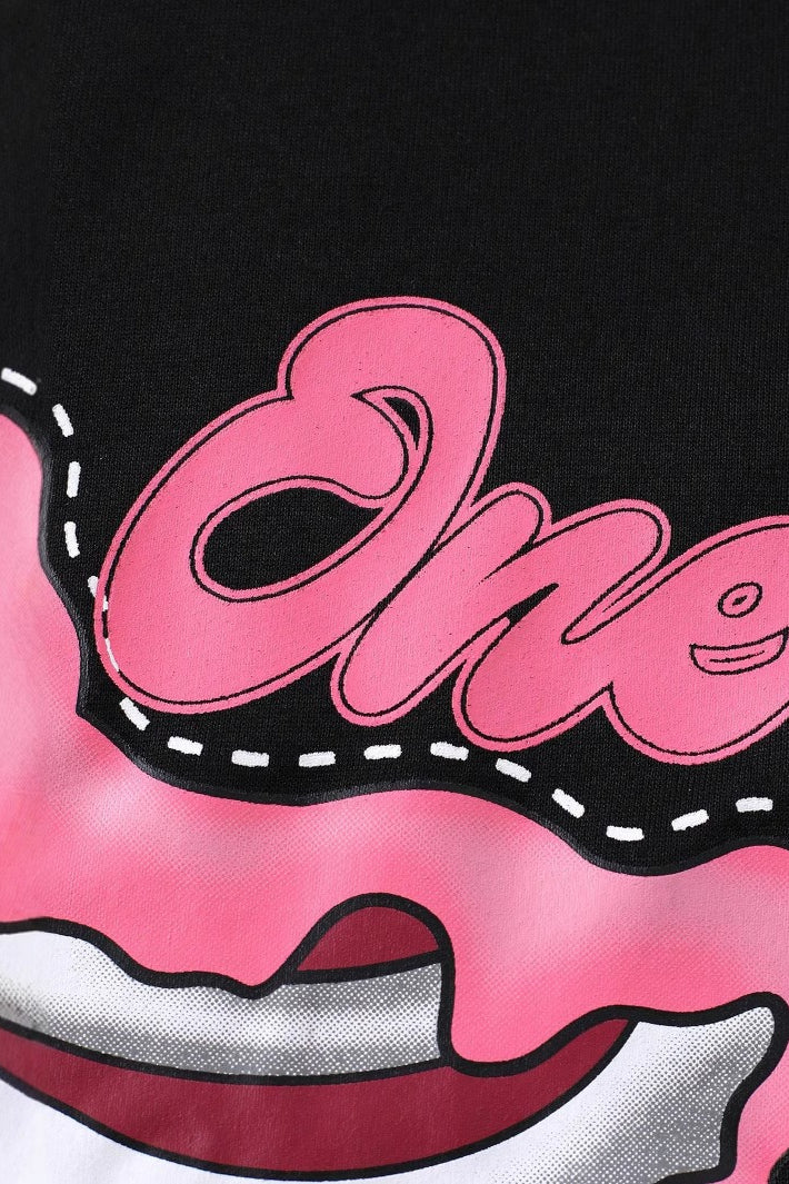 Pink Ribcage Graphic Pullover Hoodie