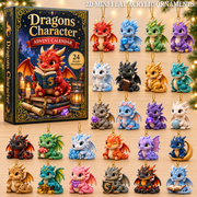 Dragon Character Advent Calendar 2026 - 24-Day Festive Countdown, Acrylic Charms Blind Box - Gift For Dragon Lovers