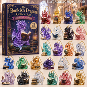 Bookish Dragon Advent Calendar 2026 - 24-Day Festive Countdown, Acrylic Charms Blind Box - Gift For Dragon Lovers