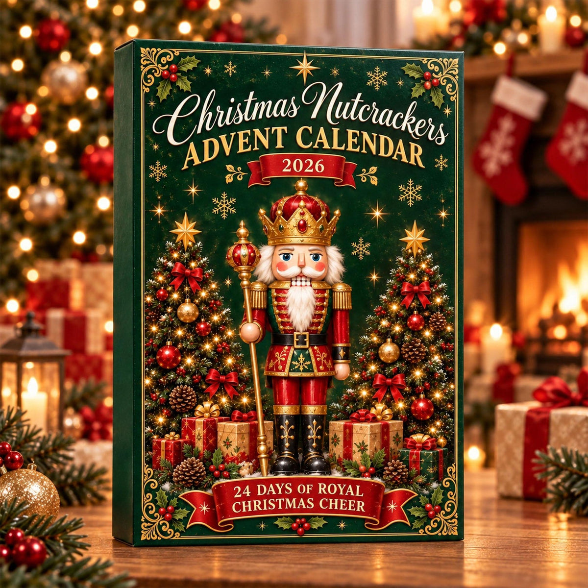 Christmas Nutcracker Advent Calendar 2026, 24 Day Nutcracker Ornament Set, Christmas Countdown Gift, Holiday Tree Decor, Xmas Keepsake