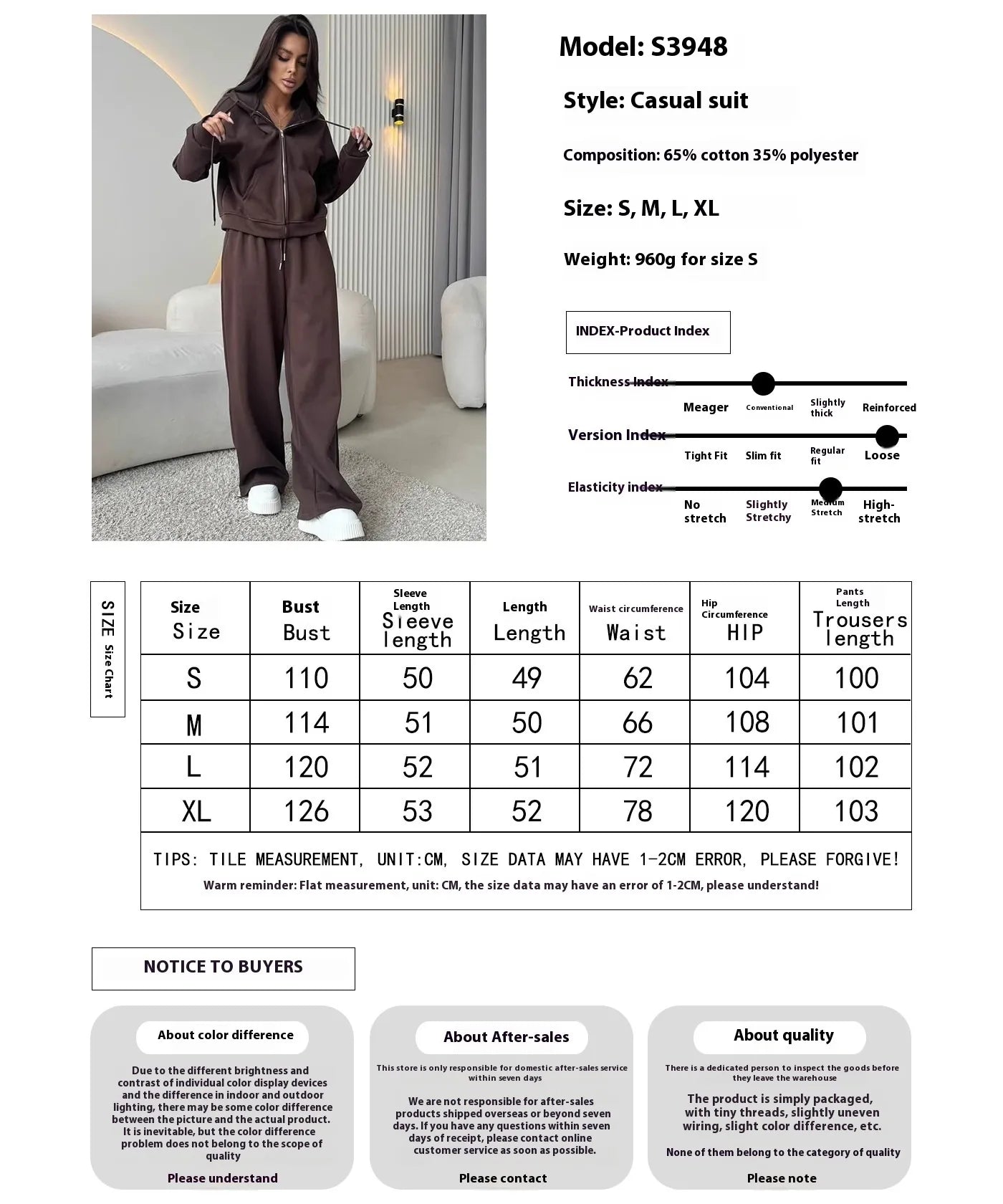 Two-Piece Solid Color Zipper Hoodie and Trousers Set