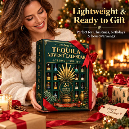 24-Day Mini Tequila Bottle Advent Blind Box For Holiday Celebration, Bar Table Decor