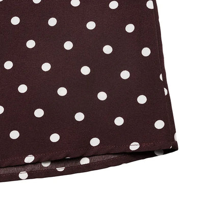 Vintage V-Neck Polka Dot Summer A-Line Midi Dress