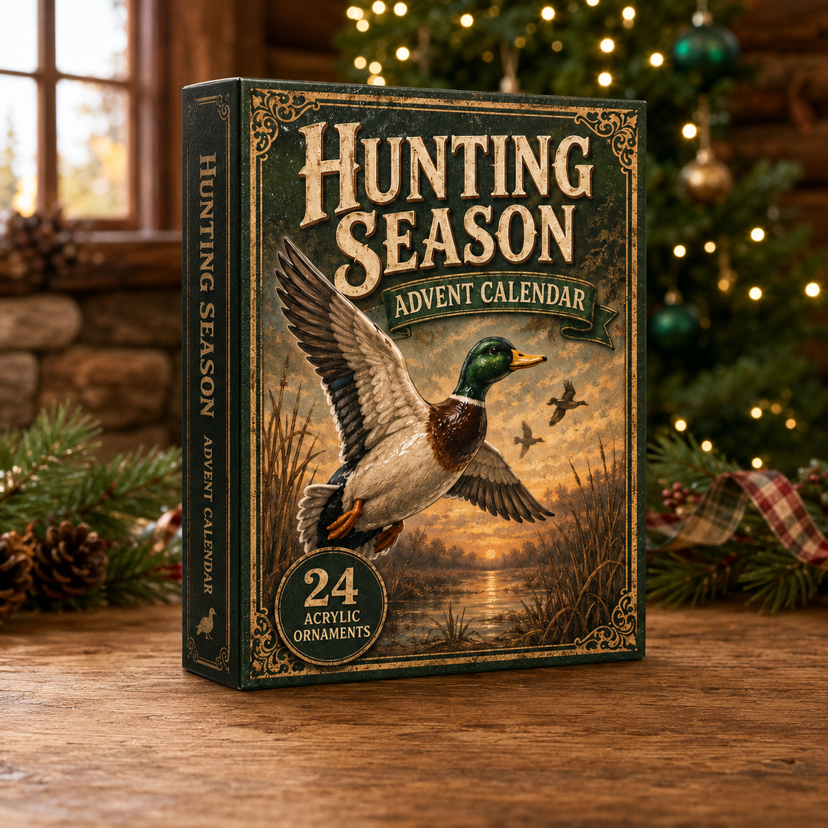 Duck Hunting Season Advent Calendar 2026 - 24-Day Festive Countdown, Acrylic Charms Blind Box - Gift For Hunting Lovers