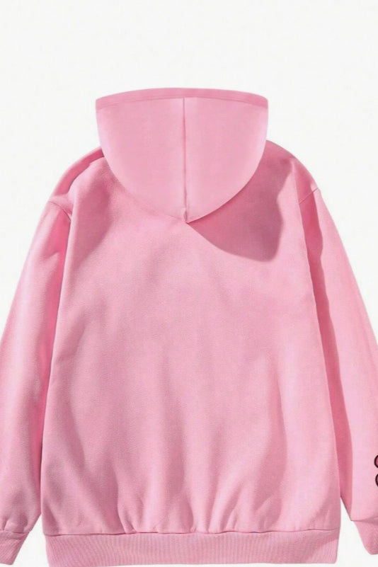 Graffiti Graphic Oversized Zip Hoodie