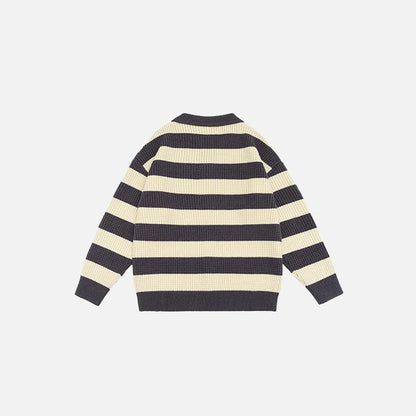Classic Striped Polo Sweater