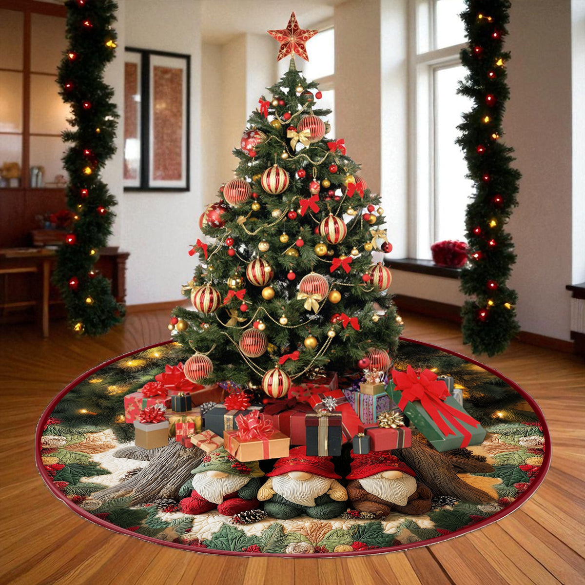 Gnomes Christmas Tree Skirt QFHH5051105