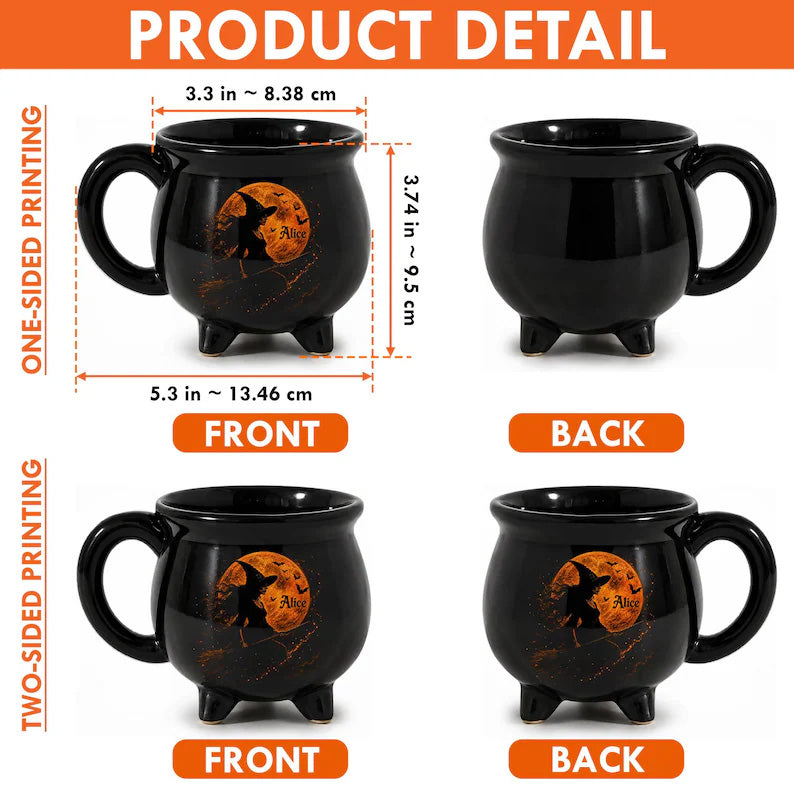 Witches Brew Ceramic Halloween Cauldron Mug