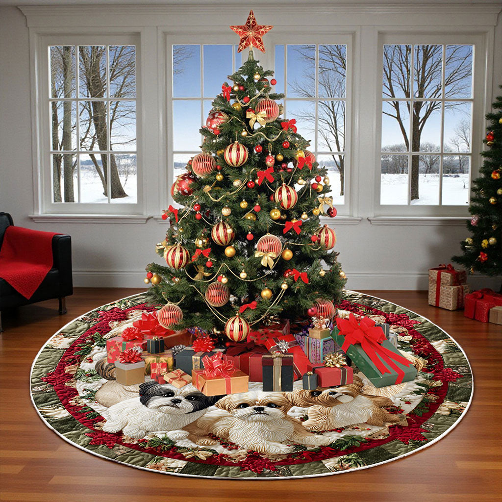 Shih Tzu Christmas Tree skirt UKPY5051102