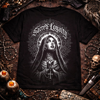 Sacred Loyalty Gothic Nun Chicano Style Graphic Tee