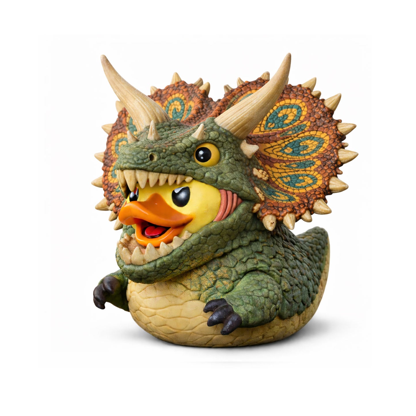 Triceratops Dinosaur Rubber Duck Figurine