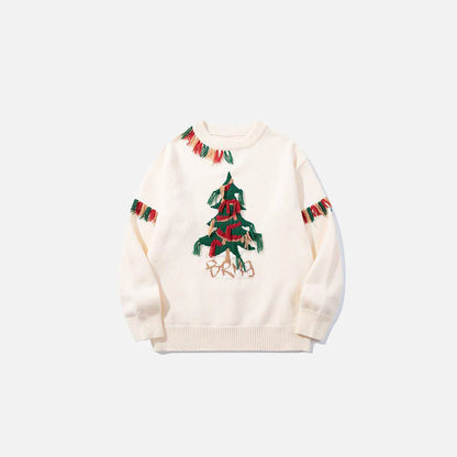 Y2K Fringe Forest Sweater