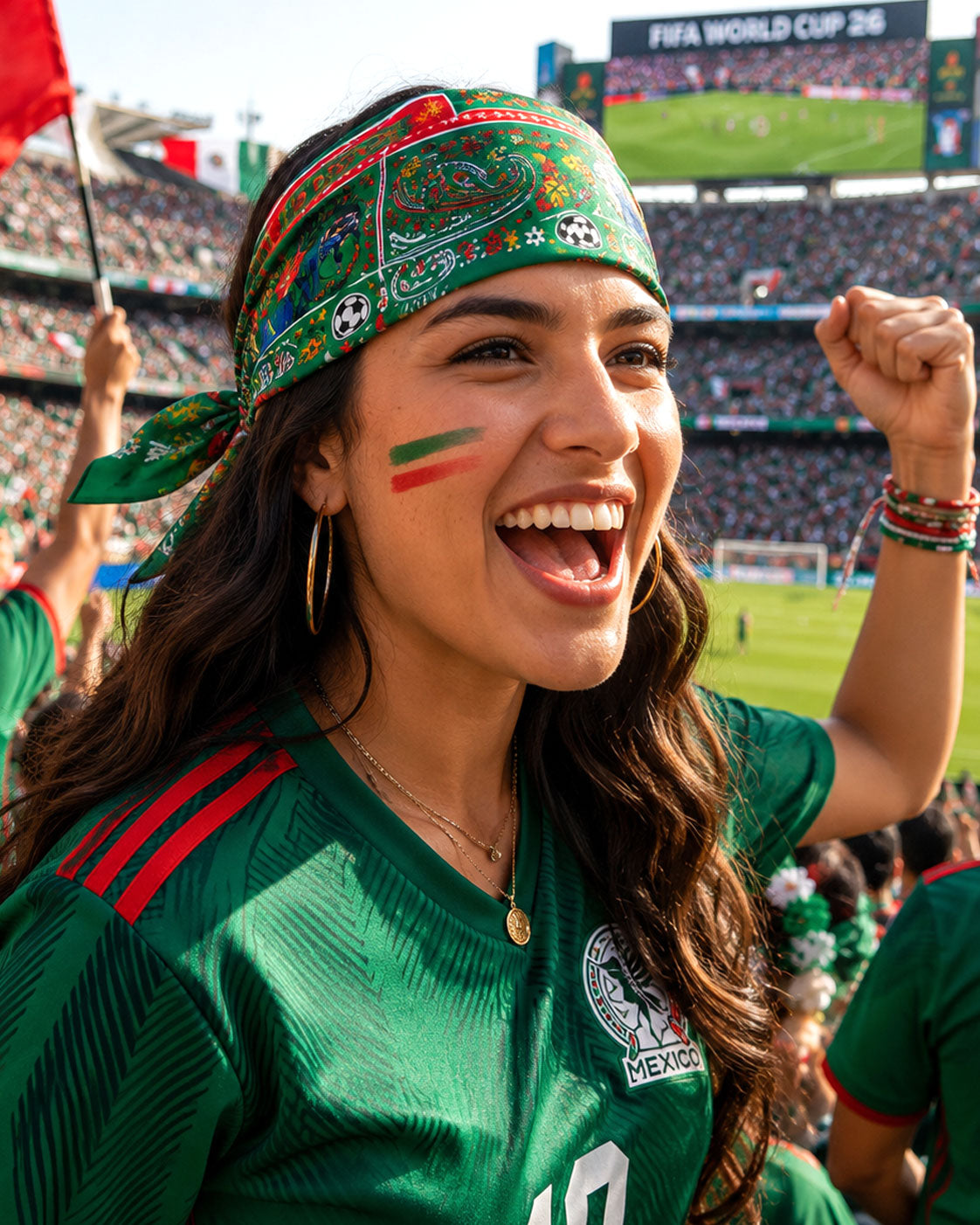 Mexico World Cup Fans Bandana Scarf