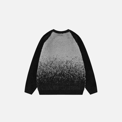 Gradient Ombre Fade Knit Sweater