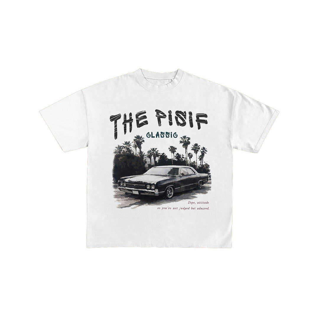 Retro Classic Car Vintage Graphic Oversized T-Shirt