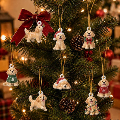 Personalized Golden Retriever Advent Calendar, 24 Acrylic Charms, Christmas Countdown Gift for Dog Lovers