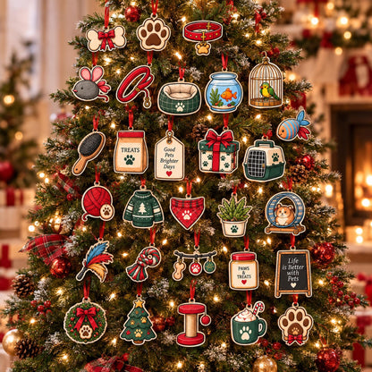 Custom Pet Shop Advent Calendar: Personalized Name, 24-Day Countdown (Acrylic or Wood)
