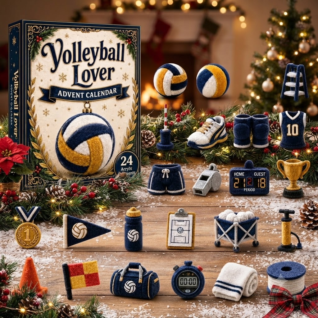 24-Day Festive Countdown, Acrylic Charms Blind Box - Gift For Volleyball Players
