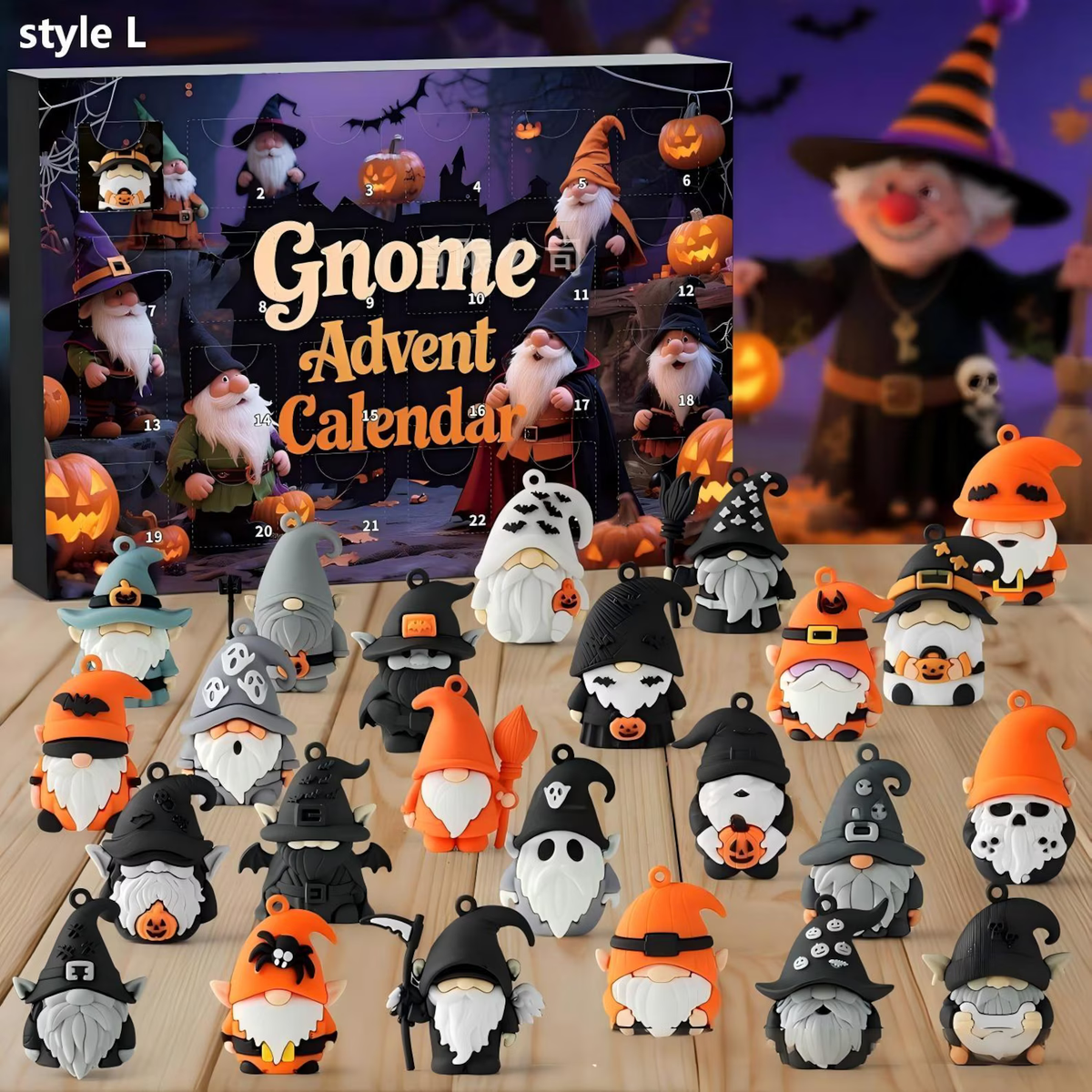 Halloween Advent Calendar 2026, 24 Day Ghost Blind Box, Spooky Cute Countdown Gift, Mini Collectible Hanging Ornaments, Multiple Box Styles
