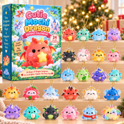Cutie Mochi Dragon Advent Calendar 2026 - 24-Day Countdown, Acrylic Charms, Funny Gift For Kid