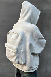 Backpack Pocket Oversized Zip Hoodie